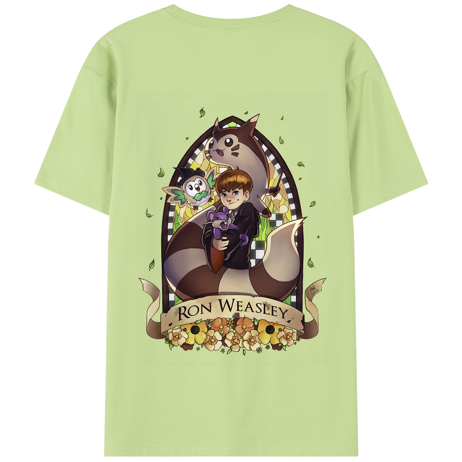 （画像用） Harry Potter ハリー・ポッターシリーズ 綿100％半袖Tシャツ（背面プリント）